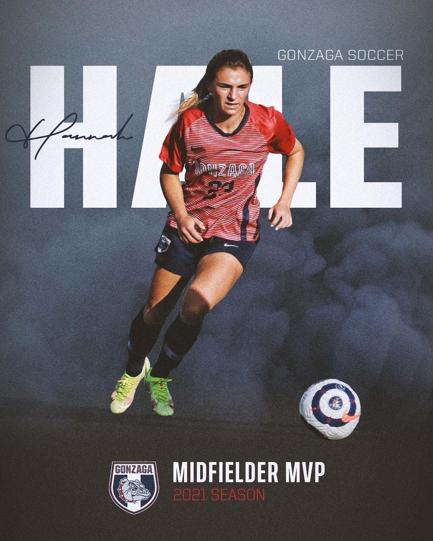 Paine Hamblen Intern Named Gonzaga Women’s Soccer 2021 Midfield MVP